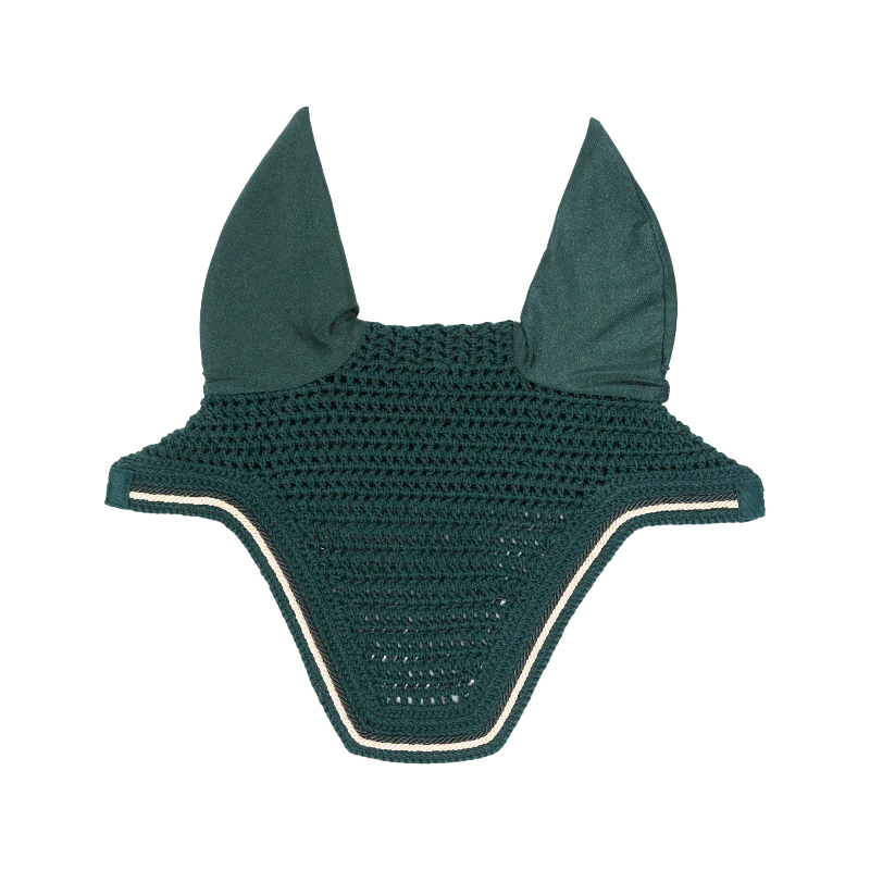 Kentucky Horsewear - Bonnet anti-bruit pour chevaux Wellington Diamond Rope vert pin