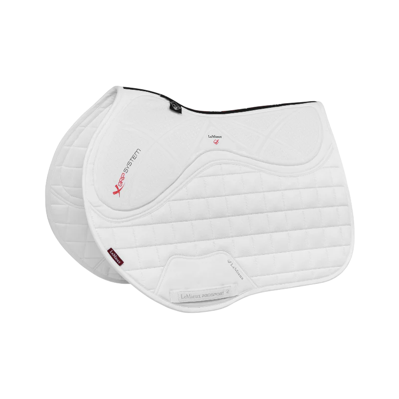 LeMieux - Tapis de selle Square X-Grip Silicone EuroJump blanc