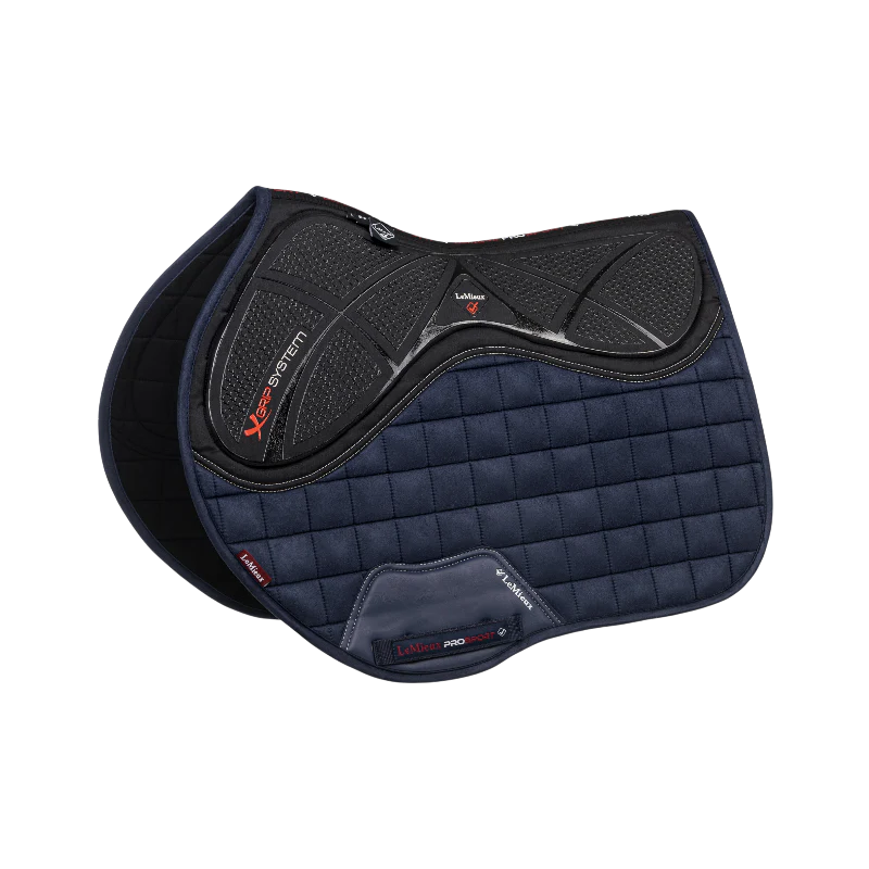 LeMieux - Tapis de selle Square X-Grip Silicone EuroJump marine
