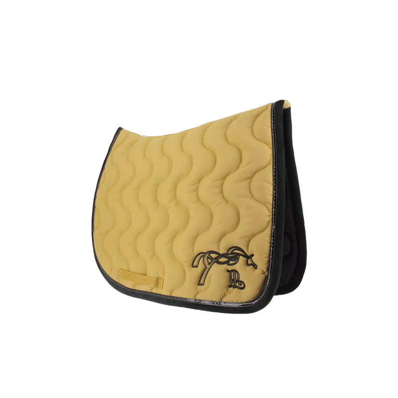 Pénélope - Tapis de selle Classique moutarde / noir