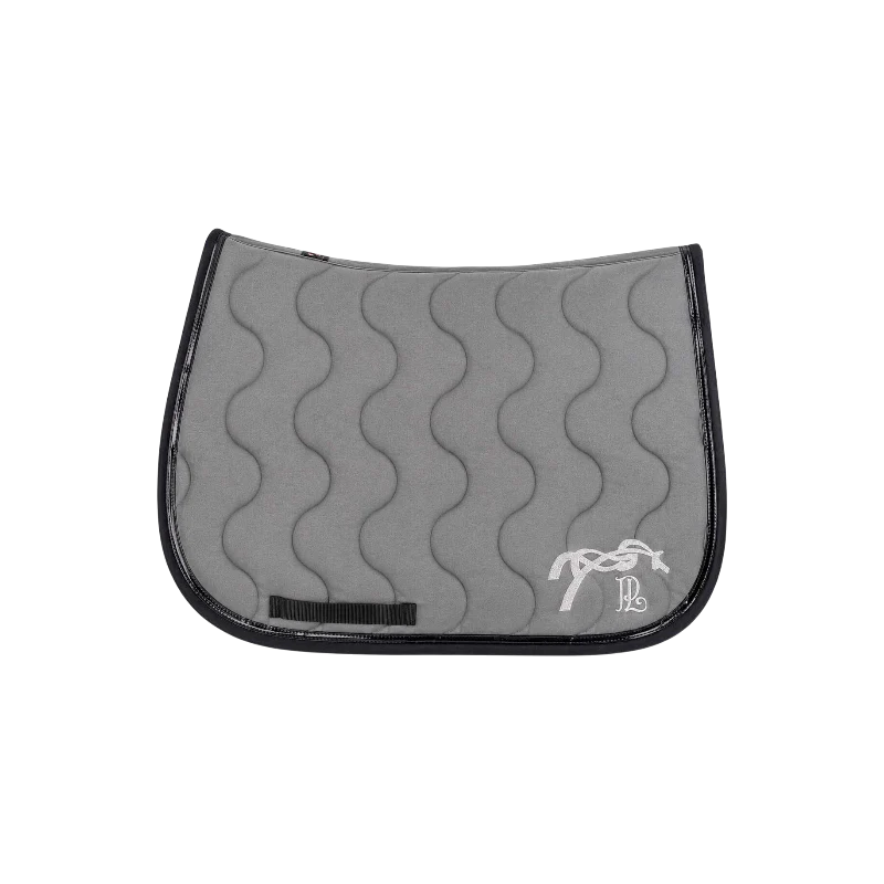 Pénélope - Tapis de selle Classique gris foncé/ noir