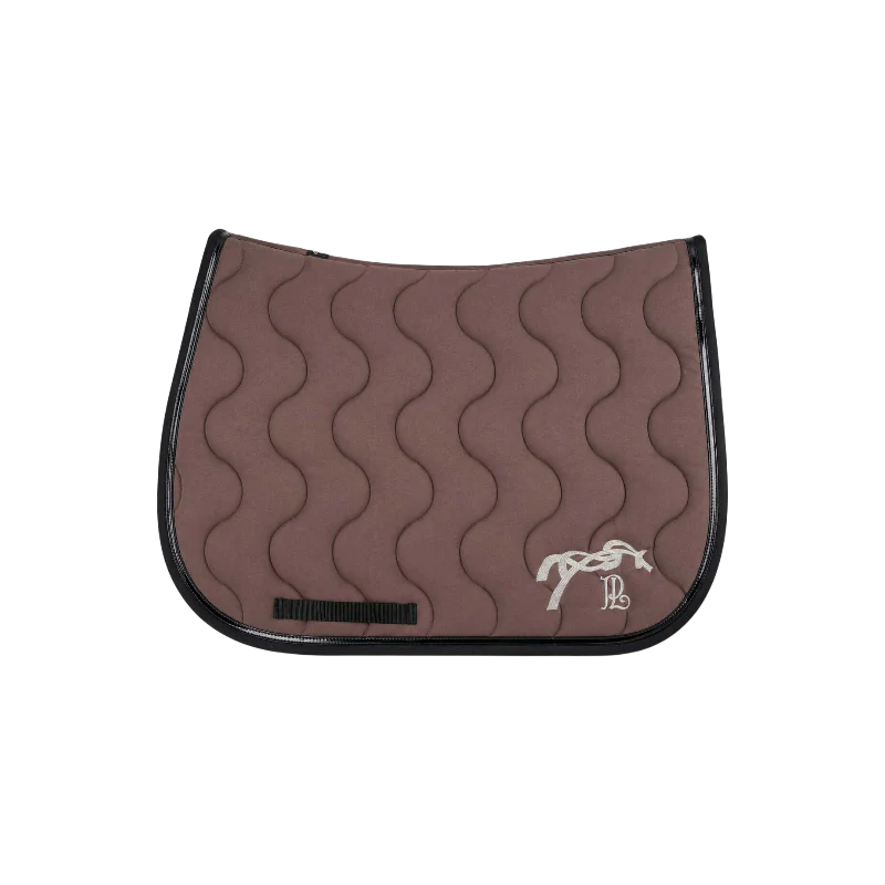 Pénélope - Tapis de selle Classique marron glacé/ noir