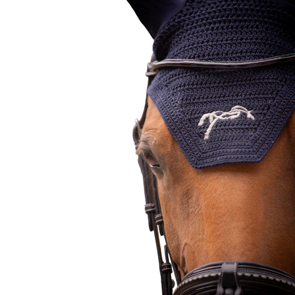 Pénélope - Bonnet pour chevaux coton marine