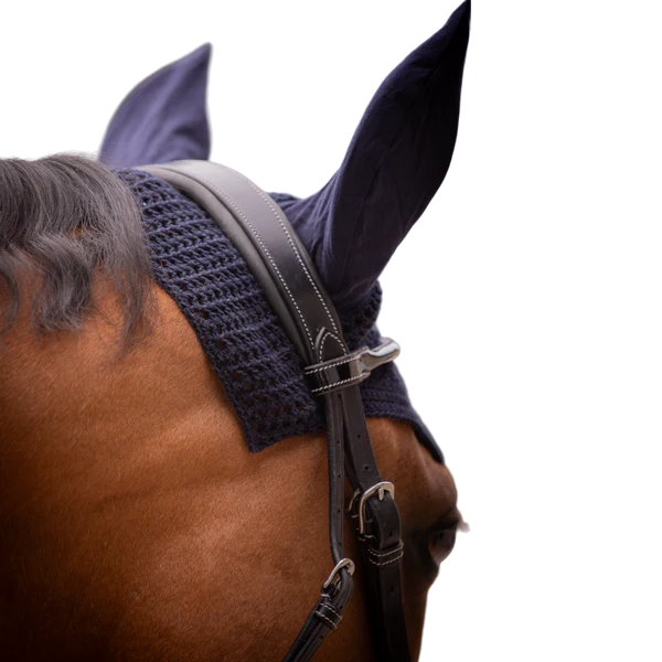 Pénélope - Bonnet pour chevaux coton marine