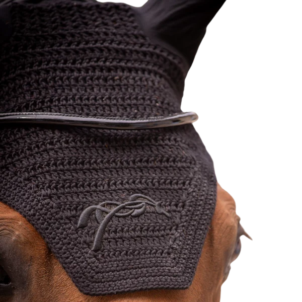 Pénélope - Bonnet pour chevaux coton noir
