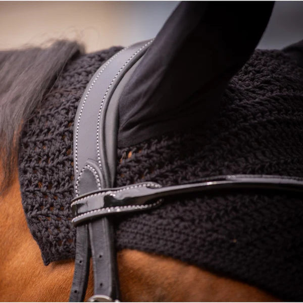 Pénélope - Bonnet pour chevaux coton noir
