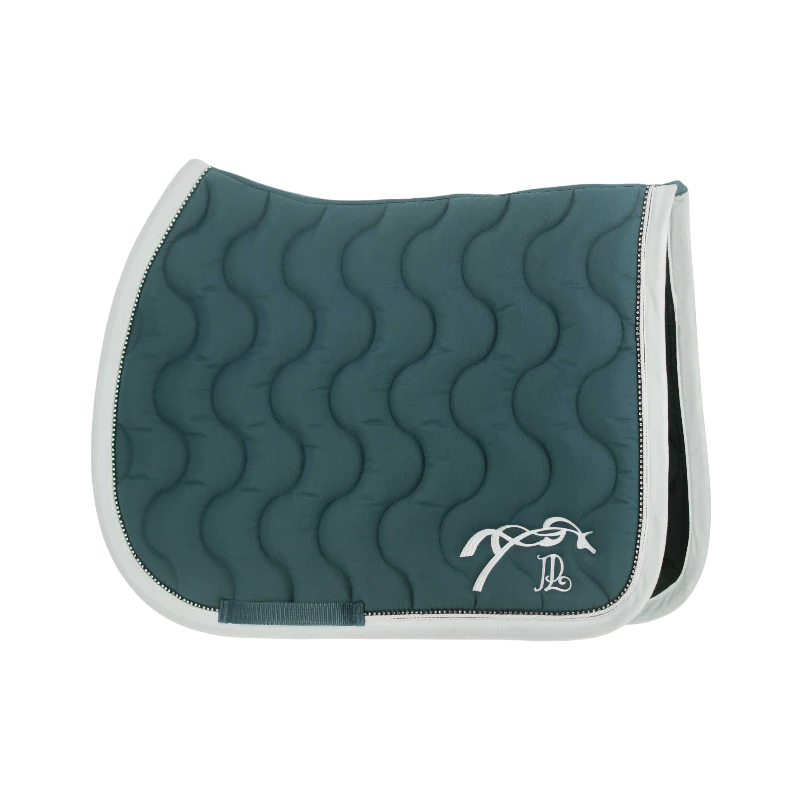 Pénélope - Tapis de selle Diamant bleu canard/ blanc