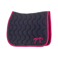 Pénélope - Tapis de selle Diamant marine/ fuschia