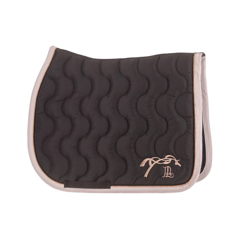 Pénélope - Tapis de selle Diamant noir/ blanc/ rose gold