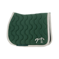 Pénélope - Tapis de selle Diamant vert foncé/ blanc