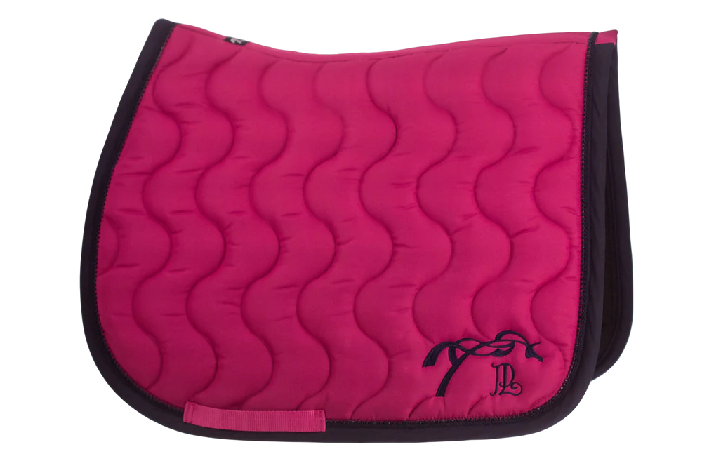 Pénélope - Tapis de selle Diamant fuschia/ marine