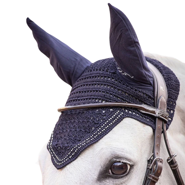 Pénélope - Bonnet pour chevaux New Strass marine