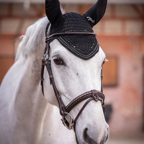 Pénélope - Bonnet pour chevaux New Strass noir