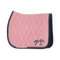 Pénélope - Tapis de selle Diamant rose pâle/ marine