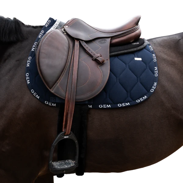 GEM - Tapis de selle Love marine/ sliver