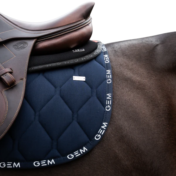 GEM - Tapis de selle Love marine/ sliver