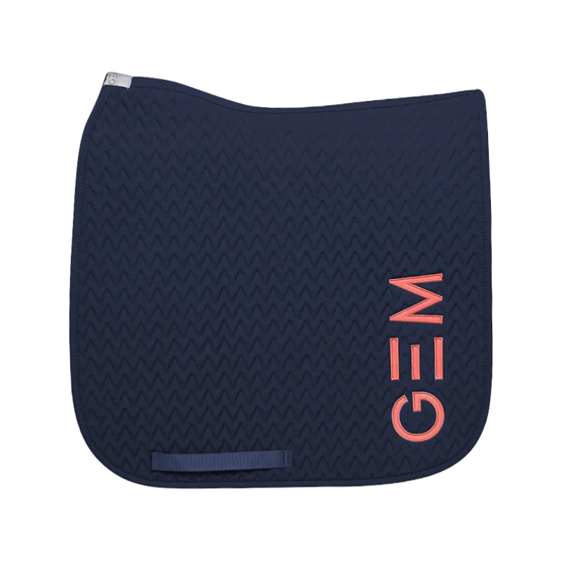 GEM - Tapis de dressage Ten marine/ corail