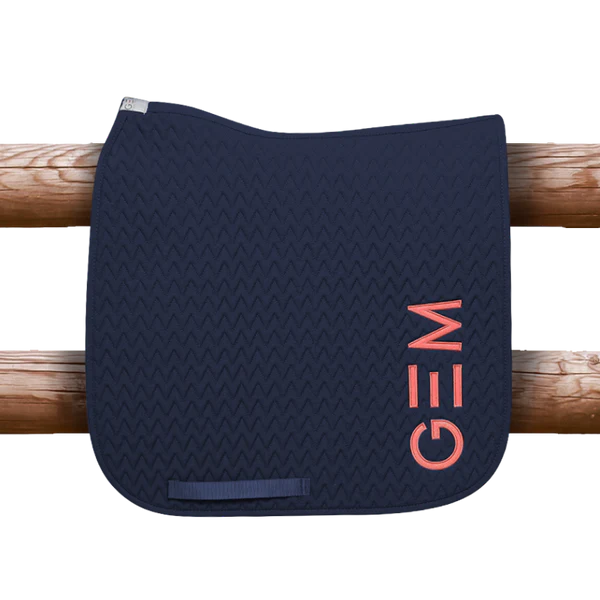 GEM - Tapis de dressage Ten marine/ corail