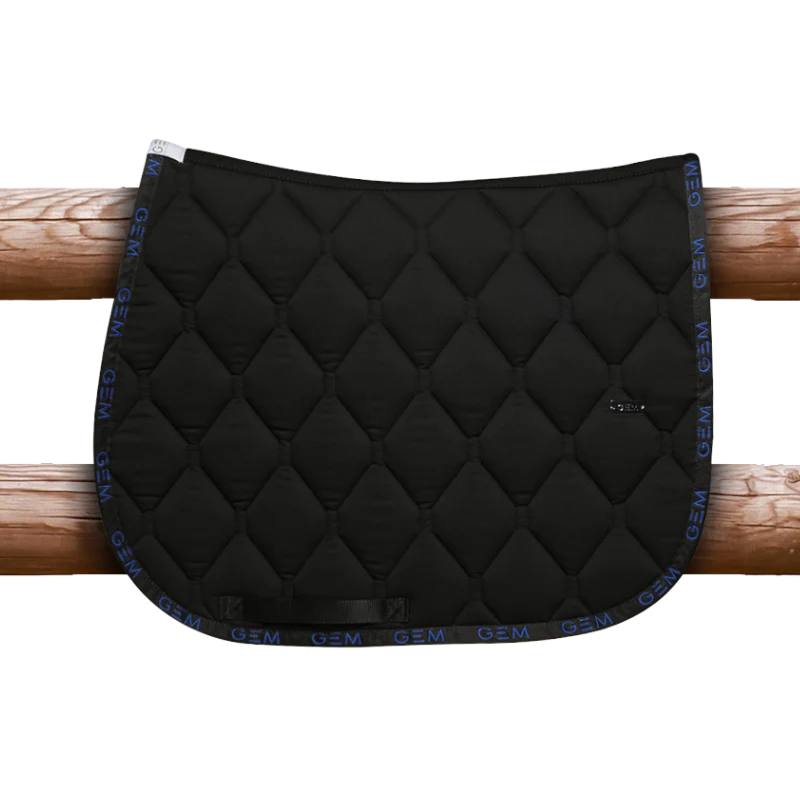 GEM - Tapis de selle Love noir/ bleu roi