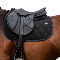 GEM - Tapis de selle Love noir/ bleu roi