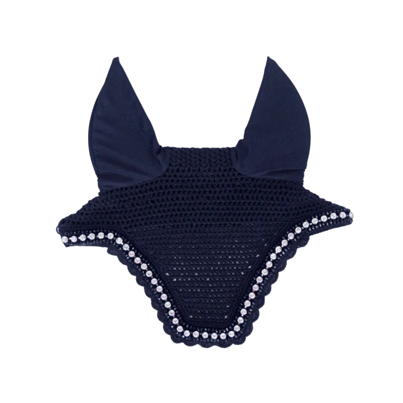 Kentucky Horsewear - Bonnet anti-mouche Wellington big stone & pearl marine foncé