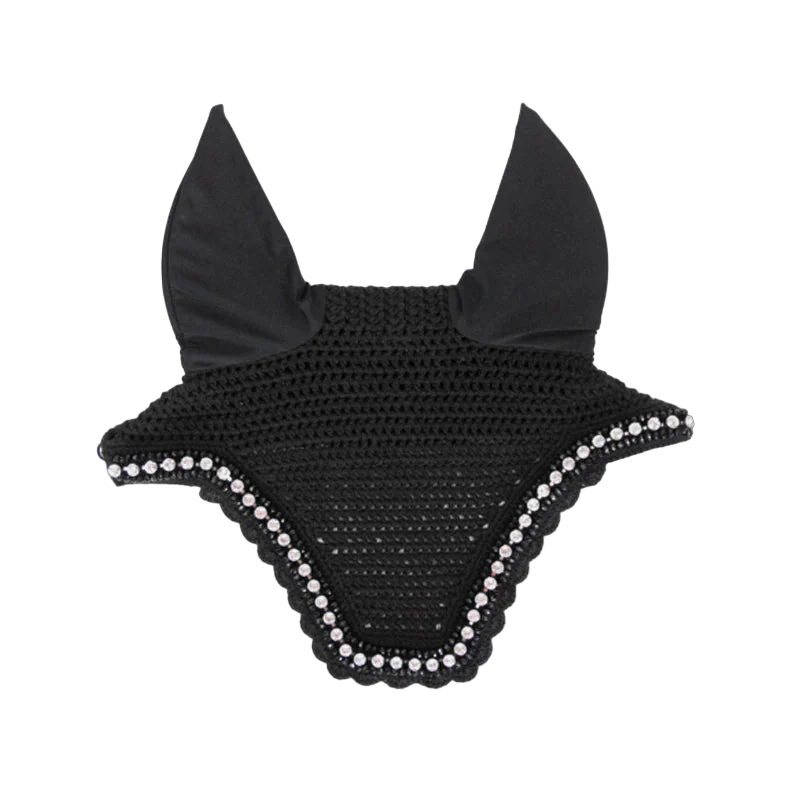 Kentucky Horsewear - Bonnet anti-mouche Wellington big stone & pearl noir