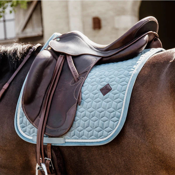 Kentucky Horsewear - Tapis de dressage Velvet bleu ciel