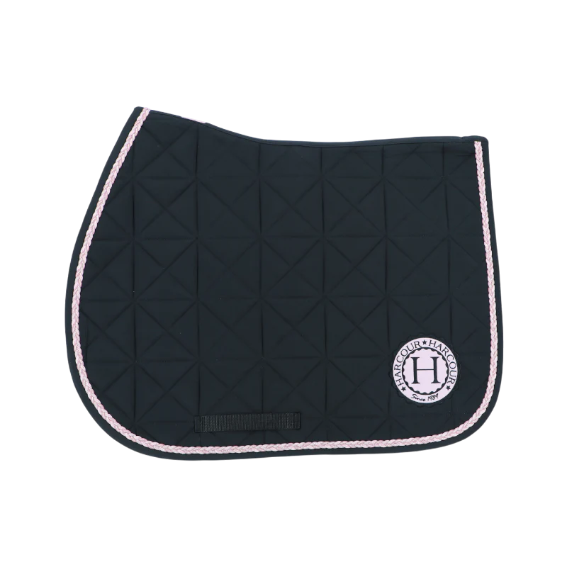 Harcour - Tapis de selle Suze noir/ rose