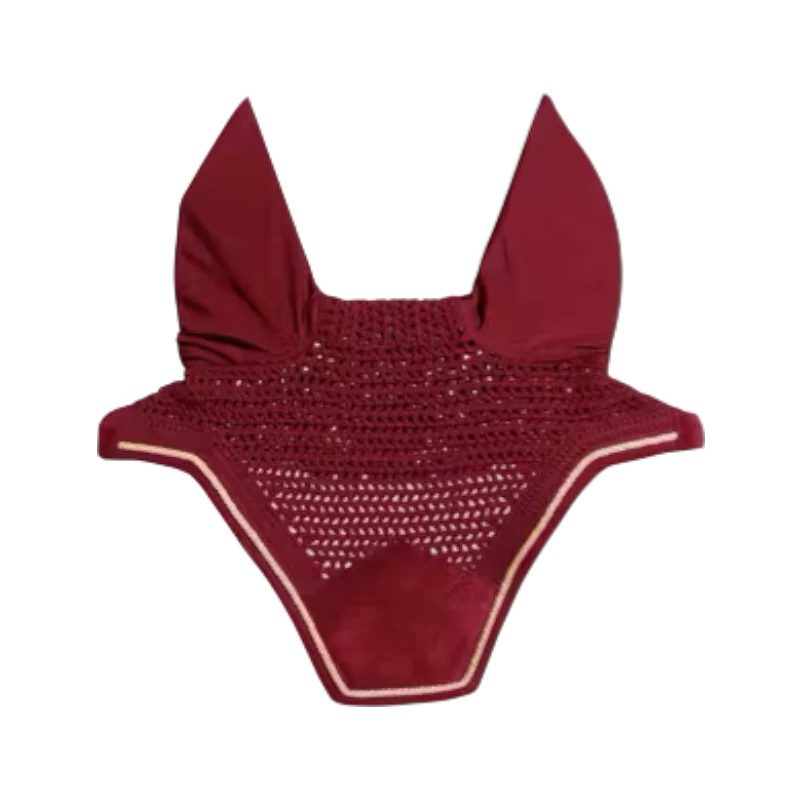 Kentucky Horsewear - Bonnet pour chevaux anti-bruits Wellington Velvet fuschia
