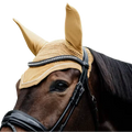 Kentucky Horsewear - Bonnet pour chevaux anti-bruits Wellington Velvet moutarde