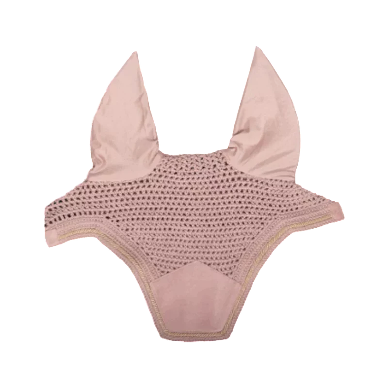 Kentucky Horsewear - Bonnet pour chevaux anti-bruits Wellington Velvet soft rose