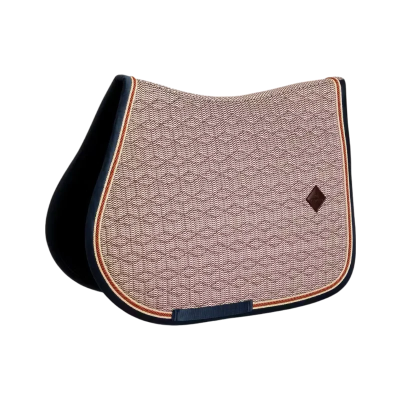 Kentucky Horsewear - Tapis de selle pied de poule bordeaux/ navy