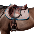 Kentucky Horsewear - Tapis de selle pied de poule bordeaux/ navy