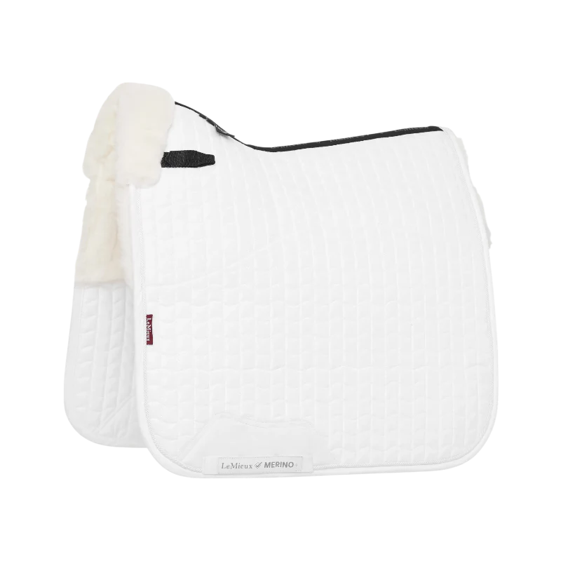 LeMieux - Tapis de dressage Merino + avec amortisseur intégré blanc