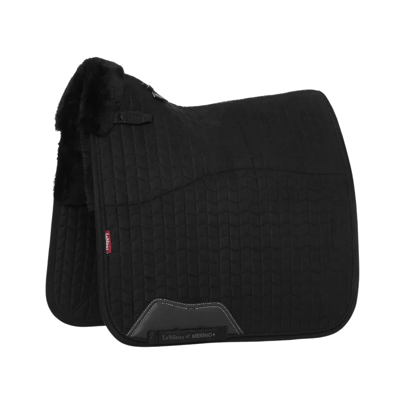 LeMieux - Tapis de dressage Merino + avec amortisseur intégré noir