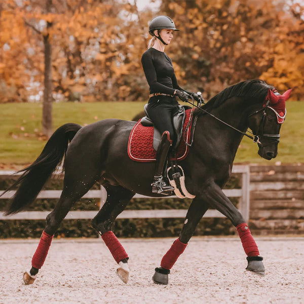 Kentucky Horsewear - Tapis de dressage Velvet bordeaux