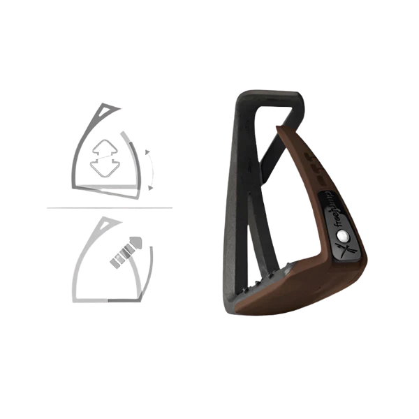 Freejump - Étriers Soft'Up Lite Noir / Choco