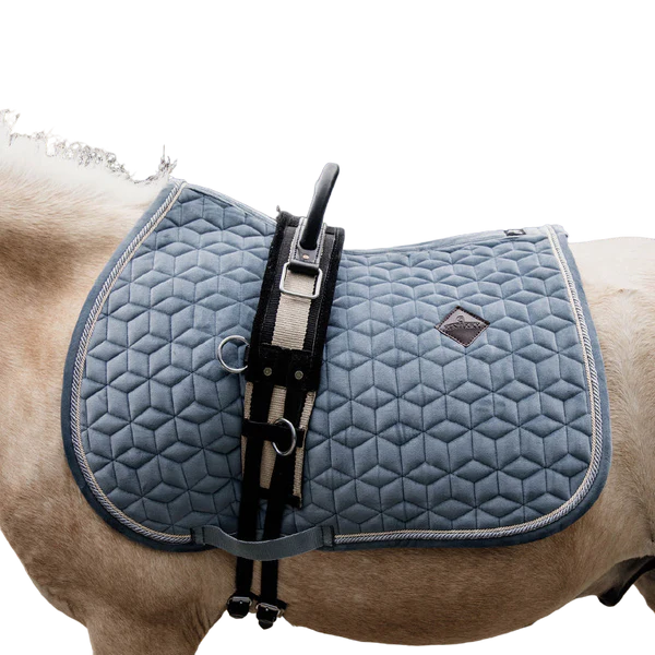 Kentucky Horsewear - Tapis de selle Velvet Jumping Bleu Clair pour minis