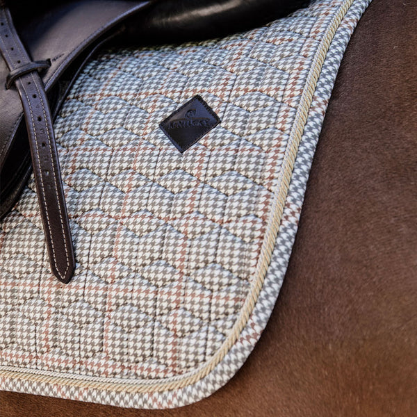 Kentucky Horsewear - Tapis de selle Pied de Poule beige