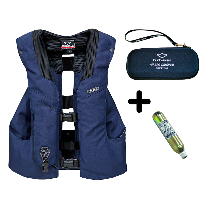 Hit Air - Pack Gilet airbag complet MLV3 marine + étui + cartouche