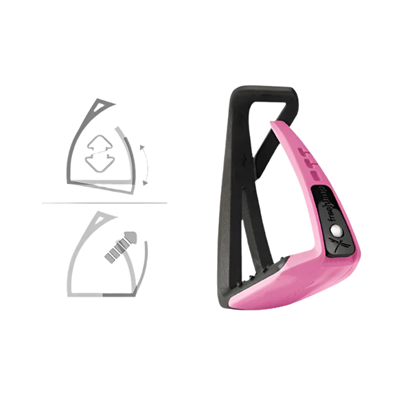 Freejump - Étriers Soft'Up Lite Noir / Rose