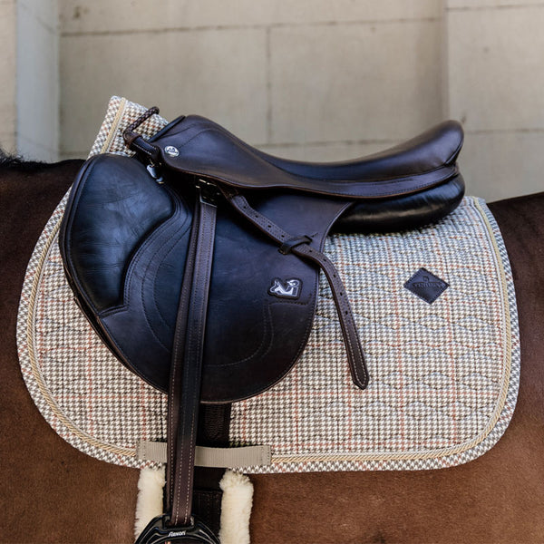 Kentucky Horsewear - Tapis de selle Pied de Poule beige