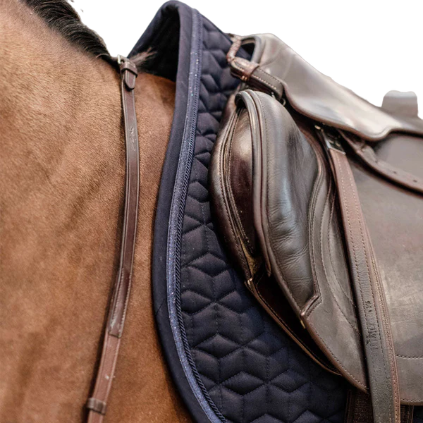 Kentucky Horsewear - Tapis de selle Glitter Rope marine