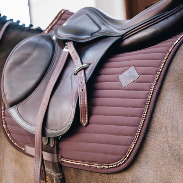 Kentucky Horsewear - Tapis de selle Pearls marron