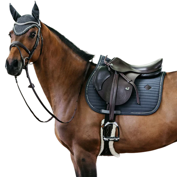 Kentucky Horsewear - Tapis de selle Pearls gris